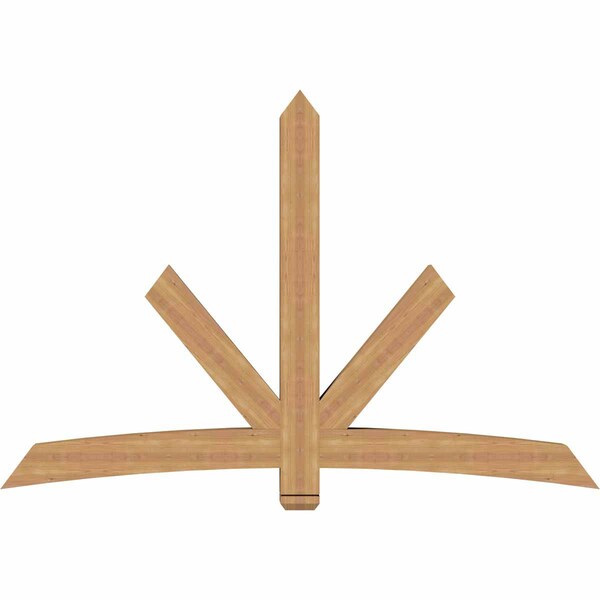 Ekena Millwork Alberta Smooth Timber Gable Bracket, Western Red Cedar, 84"W x 56"H x 5 1/2"D x 5 1/2"F, 16/12 Pitch GBW084X56X0606ALB00SWR - main